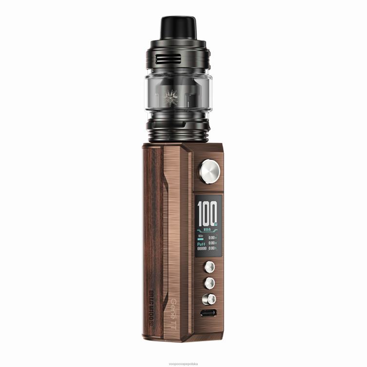 VOOPOO DRAG M100S urządzenie modowe antyczny mosiądz i padauk R8680275 | VOOPOO Vape Pen